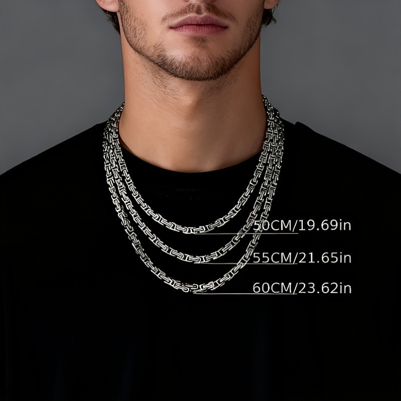Women's Byzantine Cuban Link Stainless Steel Necklace